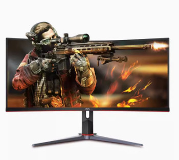 AOC 34英寸准4K 144Hz 165Hz带鱼屏曲面电脑显示器液晶设计显示屏